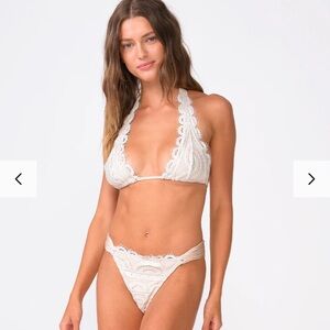 PQ swim Lace Halter Bikini Set vanilla size M/L